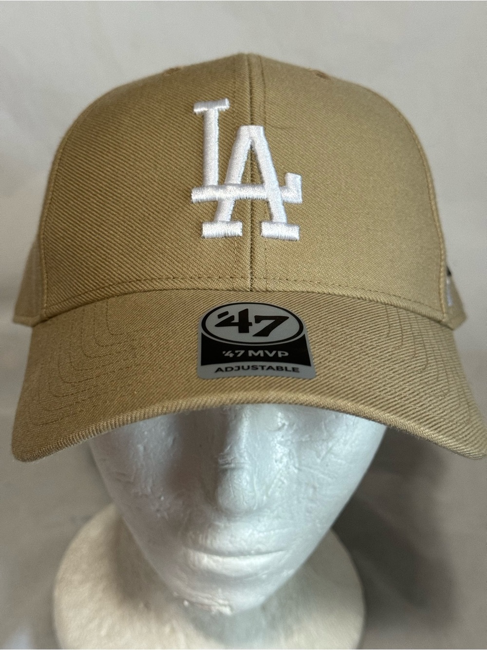 Los Angeles Dodgers MLB '47 MVP Adjustable LA Dodgers Cap in Khaki White Logo